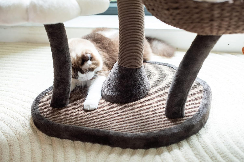 Catry Cat Tree Woodowoodo Cat Tower with Scratching Post and Hammock L2017