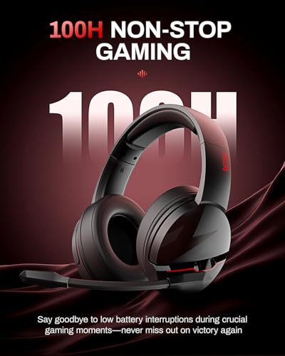 acer Wireless Gaming Headset for PS5, PC, Switch, Bluetooth 5.3, Noise Canceling Mic, Black X39806