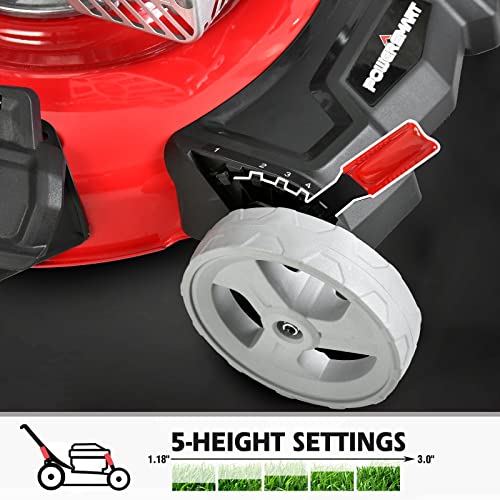 PowerSmart 21 in. Self Propelled Gas Lawn Mower with Briggs and Stratton E550 Engine W7409