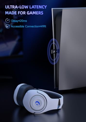 Wireless Gaming Headset for PS5/PS4/PC with Noise Canceling Mic, Midnight Blue Q202036