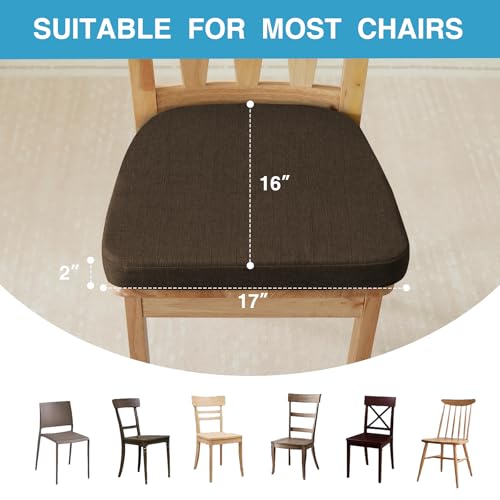Chair Cushions for Dining Chairs Set of 4, Non Slip with Ties, Black H39445