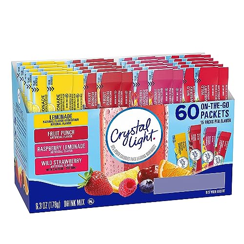 BLUE RIBBON Crystal Light Powdered Drink Mix Variety Pack, 60 Count H5091