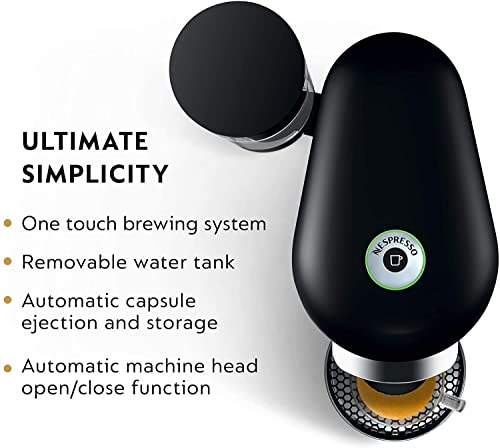 Nespresso Vertuo Plus Coffee and Espresso Maker by Breville, Ink Black H750
