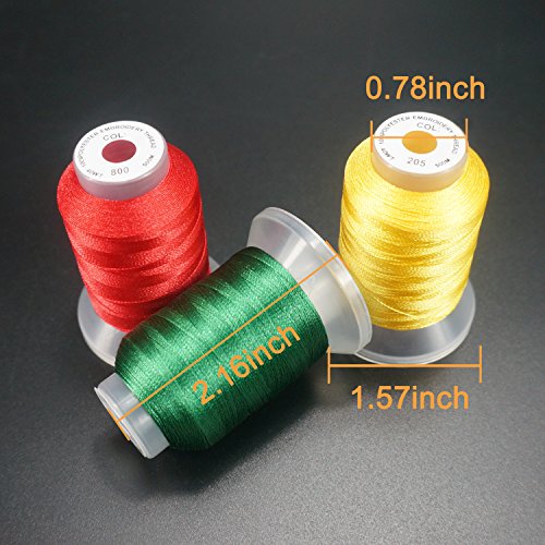 brothread 40 Colors Polyester Embroidery Machine Thread Kit 500M Each Spool A53441