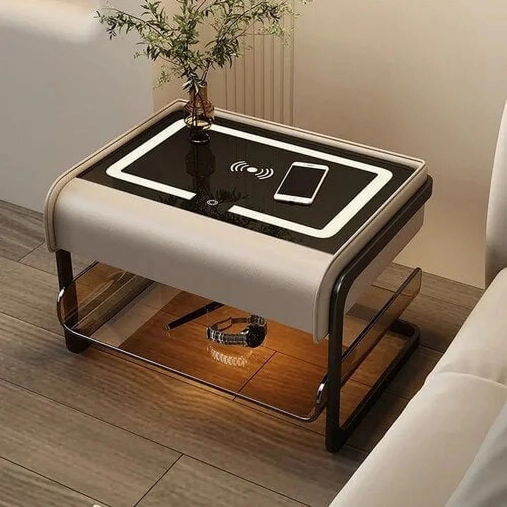 Acrylic Wireless Charging Bedside Table WKNS Q181556