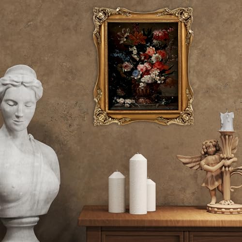 Black Vintage Picture Frame with Mat for 5x7 or 8x10 Photos E9622