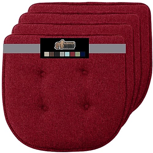 GORILLA GRIP Slip Resistant Chair Cushions, Memory Foam, Set of 2, Beige W525