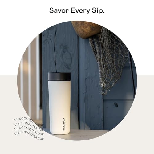 Corkcicle Commuter Cup Travel Mug Insulated Coffee Mug with Lid 17 oz Dragonfly J36810