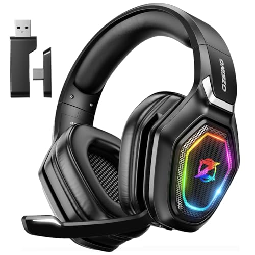 2.4GHz Wireless Gaming Headset for PC PS5 PS4 with Flip Microphone M29946