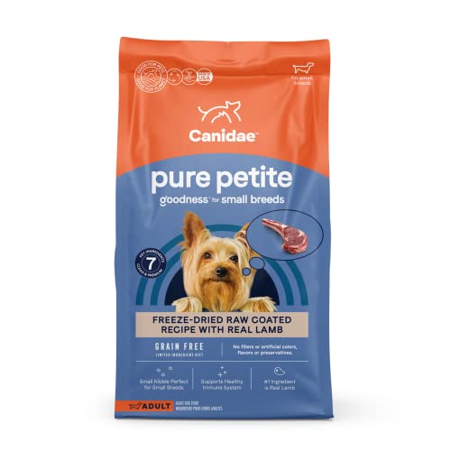 Canidae Pure Petite Freeze-Dried raw coated Recipe with Real Lamb Dog Dry 10 lbs. (Packaging May Vary)