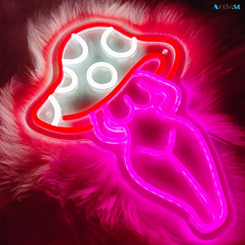 Lady Mushroom Neon Light LED USB Sign for Bedroom Wall Decor K854110