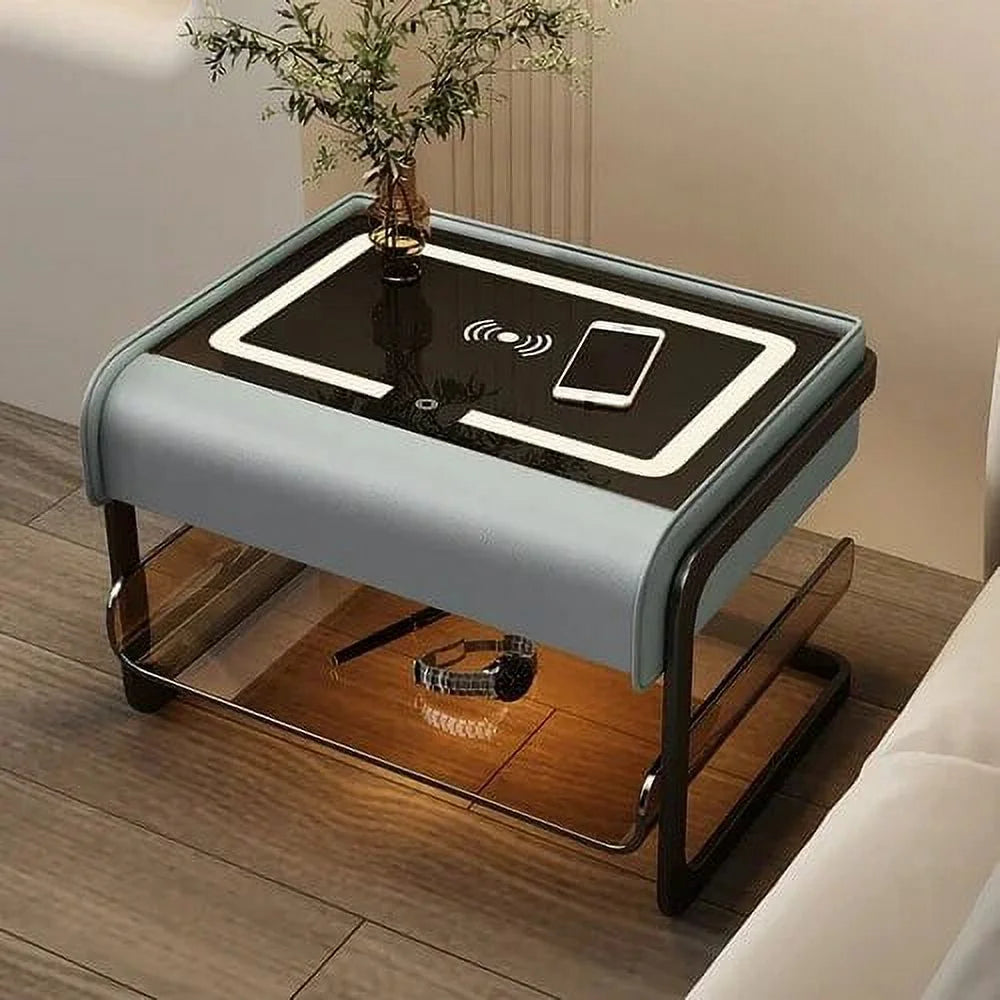 Acrylic Wireless Charging Bedside Table WKNS Q181556