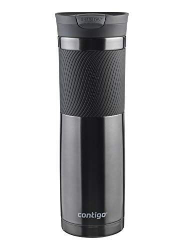 Contigo Byron Snapseal Travel Mug, Stainless Steel, 590ml, Black I34141