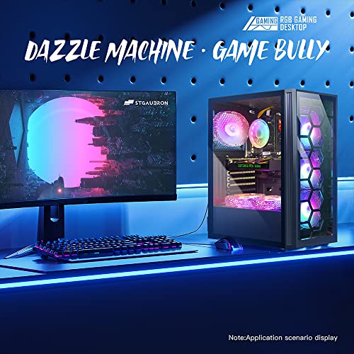 STGAubron Gaming PC Desktop, Intel Core i7, Radeon RX 580 8G, 16G RAM, 512G SSD G93438
