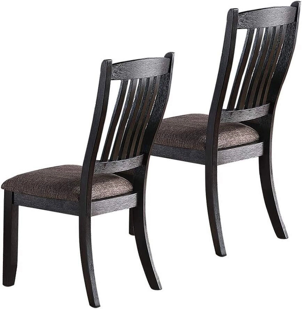 Modern Set of 6 Fabric Upholstered Dining Chairs Dark Coffee P715288