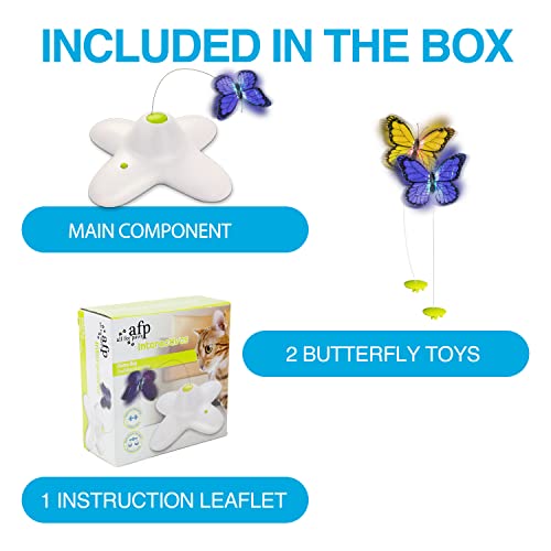 ALL FOR PAWS 2 in 1 Cat Wand Toy with Butterfly Spinner, USB Rechargeable S24679
