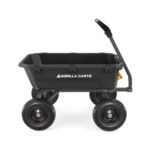 Gorilla Carts Heavy-Duty Dump Cart, 600 lb Capacity, Steel Frame Y885543