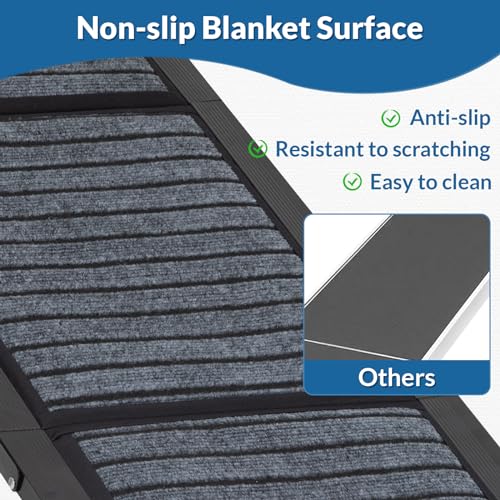 67" Foldable Dog Ramp for Cars, SUVs & Trucks - Non-Slip Surface for Medium Dogs I953112