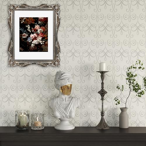 Black Vintage Picture Frame with Mat for 5x7 or 8x10 Photos E9622