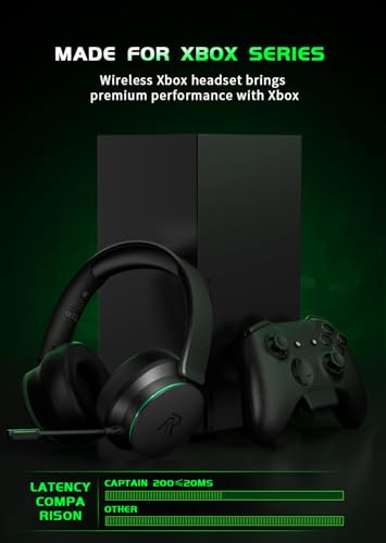 RYR Wireless Gaming Headset for Xbox, PS5, PS4, Bluetooth 5.3, Blackwhite W501869