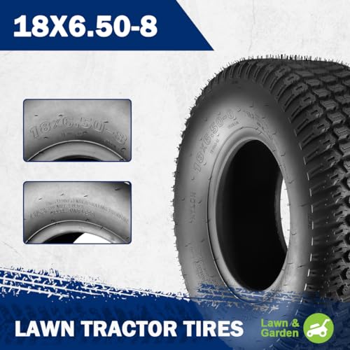 MaxAuto 2 Pcs 20x8-10 Turf Saver Tire for Lawn & Garden, 4ply Tubeless Z389