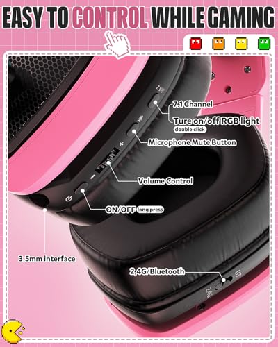 Wireless Gaming Headset for PC, PS5, PS4, Switch with Microphone G65656