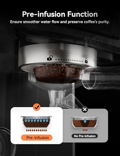 Neretva Espresso Coffee Machine 15Bar Retro Espresso Maker with Milk Frother, Green G710