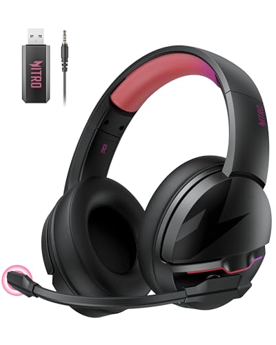 acer Wireless Gaming Headset for PS5, PC, Switch, Bluetooth 5.3, Noise Canceling Mic, Black X39806