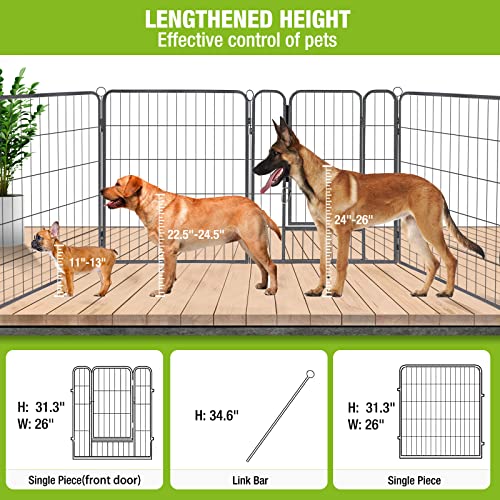 8 Panels Dog Playpen Heavy Duty Portable Indoor Outdoor Fence X710