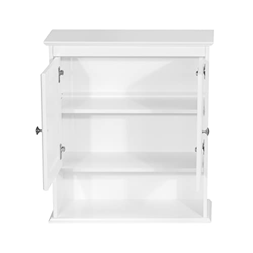 Spirich Bathroom Wall Cabinet with Doors, White A10165