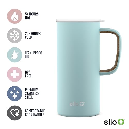 Ello Campy Vacuum Insulated Travel Mug 18oz with Leak-Proof Lid U4783
