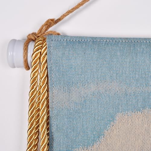Vintage Nature Tapestry Wall Hanging with Telescopic Rod & Tassels I9744