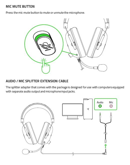 Razer BlackShark V2 X Gaming Headset 7.1 Surround Sound for PC, PS4, PS5, Switch F1650