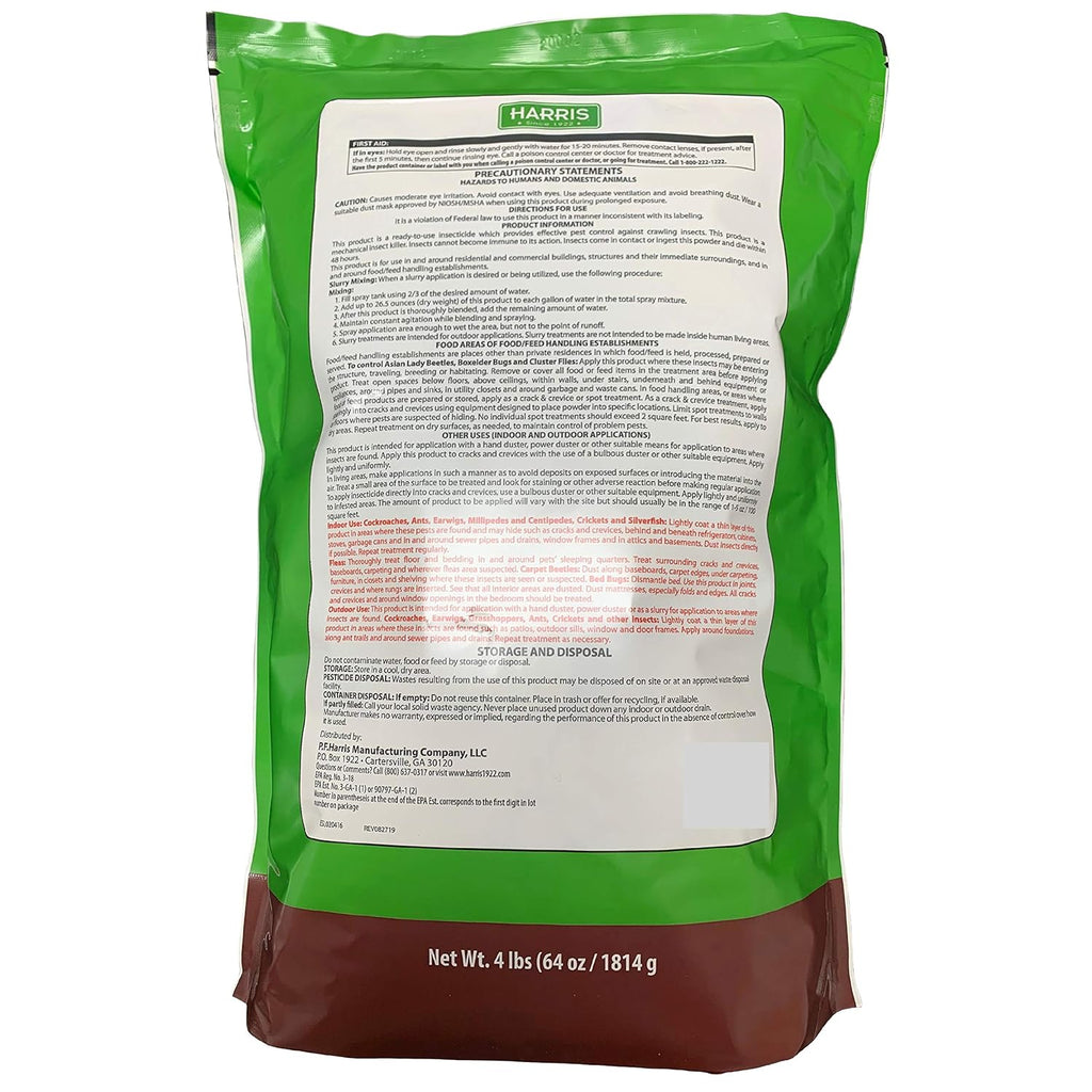 Harris Diatomaceous Earth Crawling Insect Killer, 4lb with Powder Duster X152