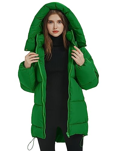 Women’s Winter Hooded Quilted Puffer Jacket Mid-Length Warm Coat D58854