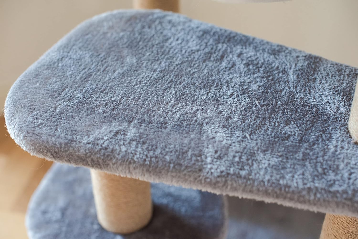 Catry Babylon Cat Tree with Cat Hammock, Scratching Post, 42" Sturdy Cat Furniture, Grey Beige P42273