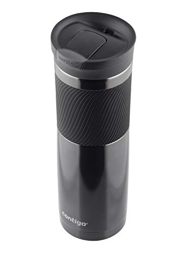 Contigo Byron Snapseal Travel Mug, Stainless Steel, 590ml, Black I34141