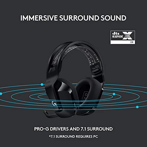 Logitech G733 Lightspeed Wireless Gaming Headset – Black, PC, PS5, PS4, Switch F9206