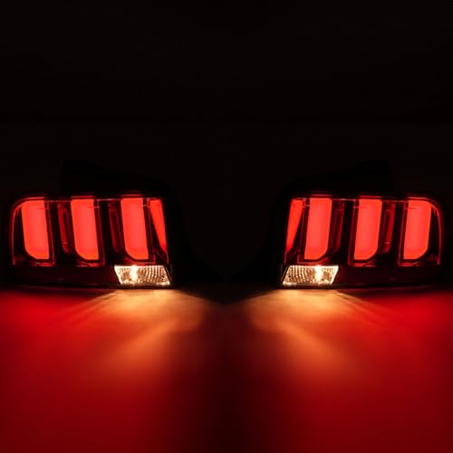 LED Tail Lights for 2005-2009 Ford Mustang, Black Housing Clear Lens B2978