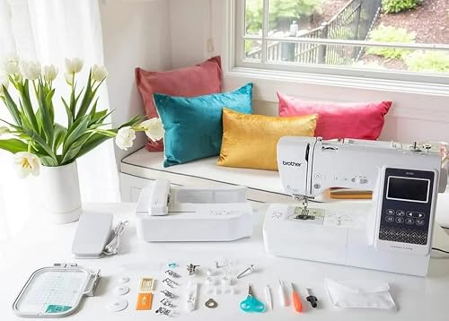 Brother SE700 Sewing and Embroidery Machine, Wireless LAN, 4" x 4" Hoop, White A786