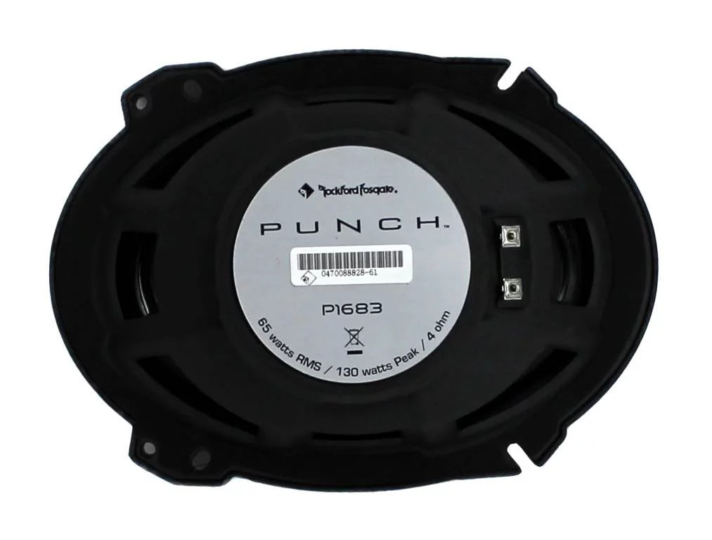 Rockford Fosgate P1683 6x8" 260W 3-Way Car Coaxial Speakers, 4 Pack D547