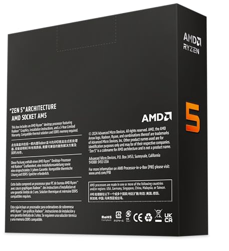 AMD Ryzen 5 9600X 6-Core 12-Thread Desktop Processor O78789