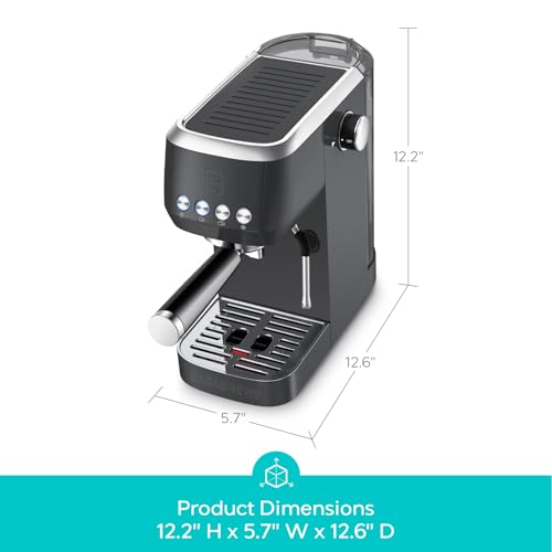 CASABREWS 3700 Essential Espresso Machine 20 Bar, Stainless Steel, Silver D8468