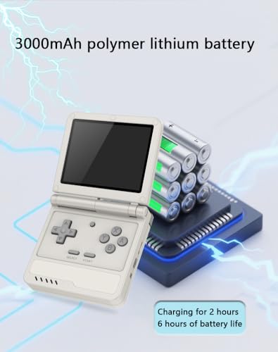 Powkiddy V90S Retro Handheld Console with 3.5" IPS Screen, Foldable Clamshell Design R1724