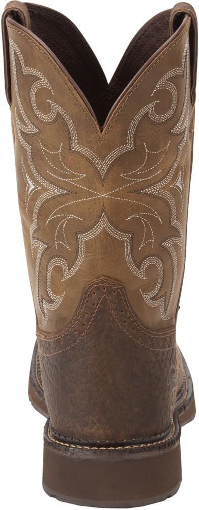 Justin Men's Amarillo Cactus Western Work Boot Steel Toe Brown S5890
