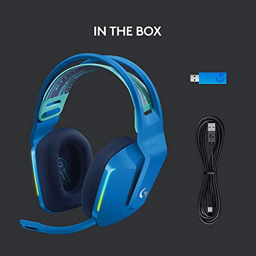 Logitech G733 Lightspeed Wireless Gaming Headset – Black, PC, PS5, PS4, Switch F9206