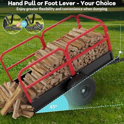 Heavy Duty ATV Dump Cart, 1700 lb Steel Utility Trailer B2285
