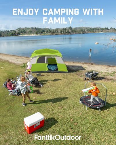 Fanttik Outdoor Camping Tent 4/6/8/10 Person Instant Cabin with Rainfly & Carry Bag G367