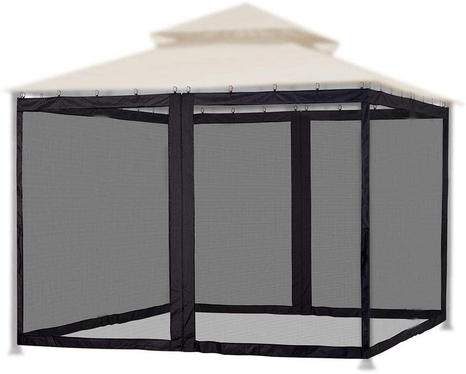 Mosquito Net for 10x10 Gazebo Canopy with Double Door, Black F675597