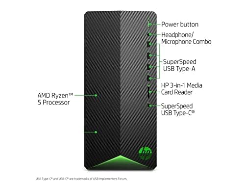 HP Pavilion Gaming Desktop, AMD Ryzen 5 5600G, RX5500 4GB, 8GB RAM, 256GB SSD N734